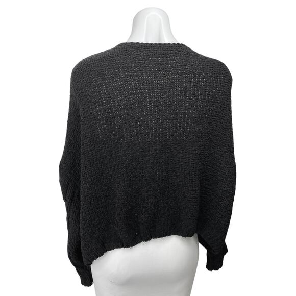 Cotton On Women's Black Ribbed Knit Long Sleeve Open Cardigan Sweater Top Size L - Picture 2 of 4